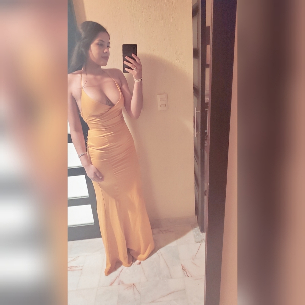 Jovani Mustard Dress